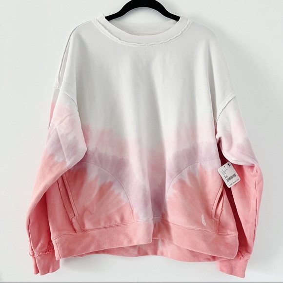NWT Free People FP Movement Metti Ombré Sweatshirt - Pink - Picture 13 of 15